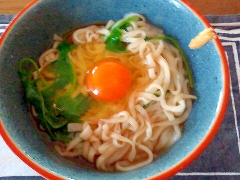 乾麺　早ゆで1分　釜玉うどん